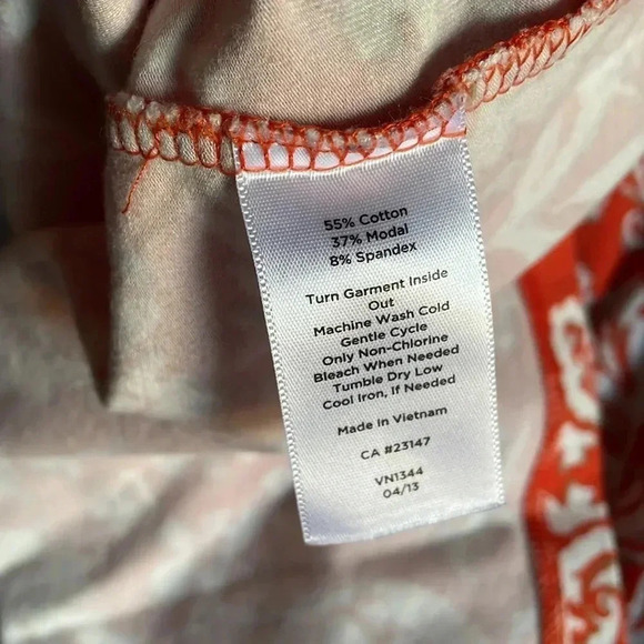 Talbots Women Size L Allover Floral Knit Top Stretch 3/4 Sleeves Cotton Blend - Picture 7 of 7